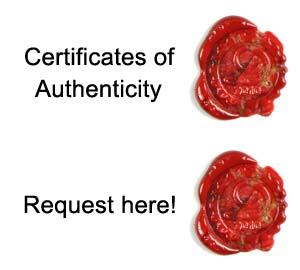 Certificates of Authenticity