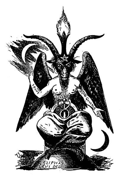 The Demon Baphomet as the embodiment of a dualistic world | Drawing by Eliphas Lévi