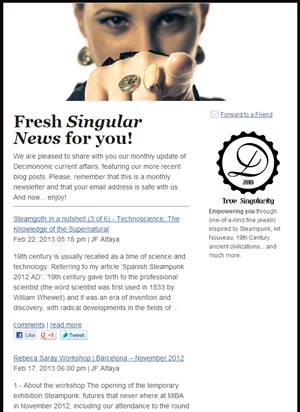 Decimononic newsletter - Singular News Decimononic newsletter - Singular News
