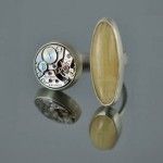 Decimononic - open ring with double bezel