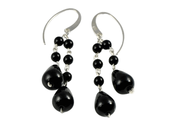 Onyx Tears Earrings | Machinarium Collection by Decimononic