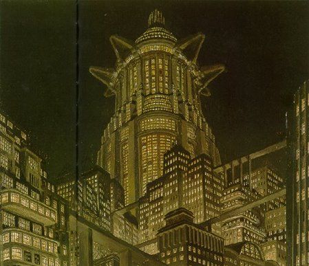 Metropolis - Tower of Babel - oil on cardboard - Erich Kettelhut