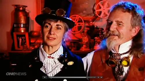 Video: Oamaru Steampunk - TV - Helen Jansen and Iain Clark 2012