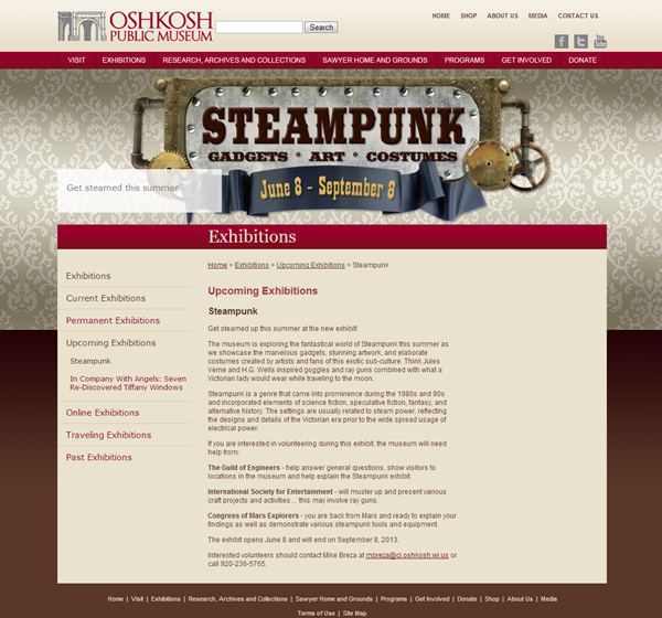 Oshkosh Museum - Steampunk Exhibition 2013