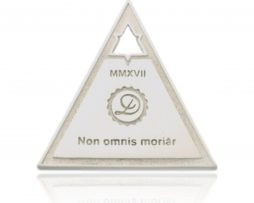 Non Omnis Moriar - Egyptian Blue Edition - Sterling silver planchette pendant by Decimononic