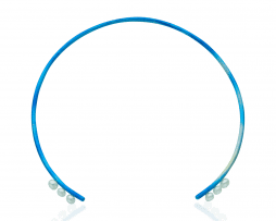 Blue titanium 6 pearls torque - Nautilus Collection by Decimononic